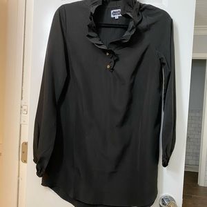 Mud Pie Ruffle Tunic Top Black - Small